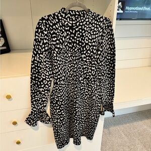 Michael Kors Black and White Patterned Dress